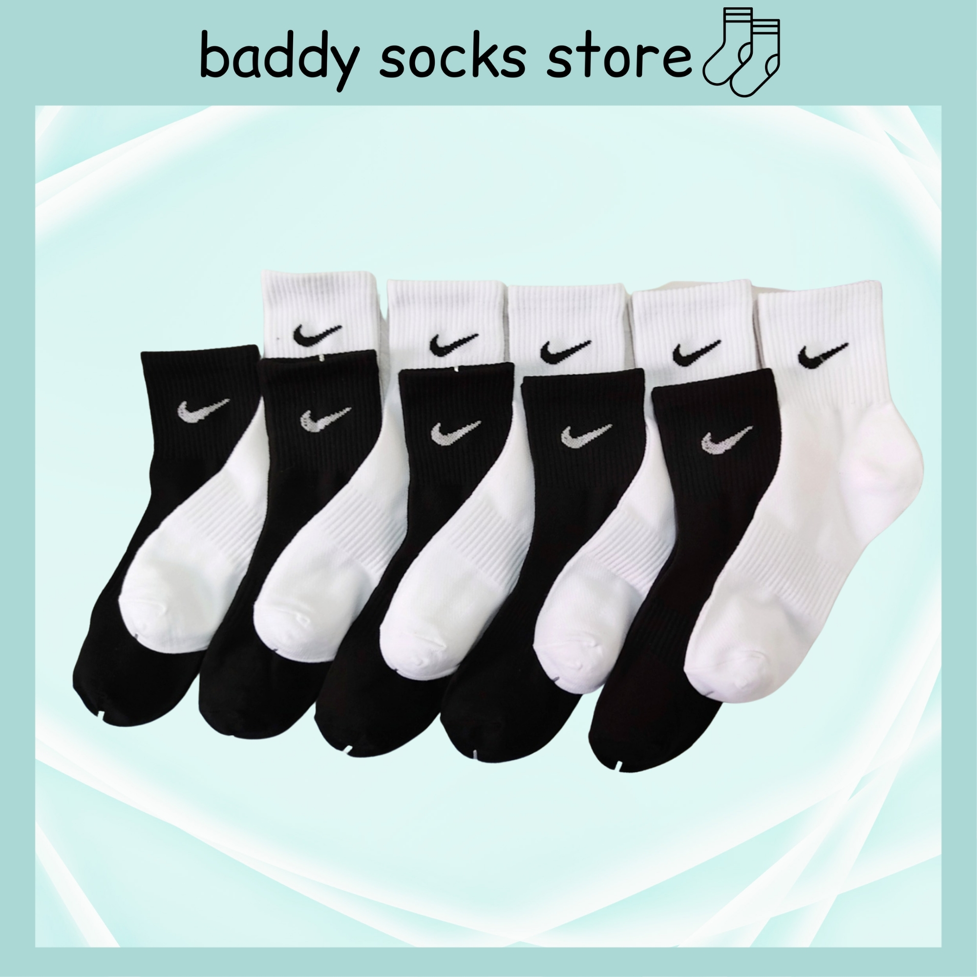 Combo 10 đôi tất cổ cao thể thao Nike 18cm
