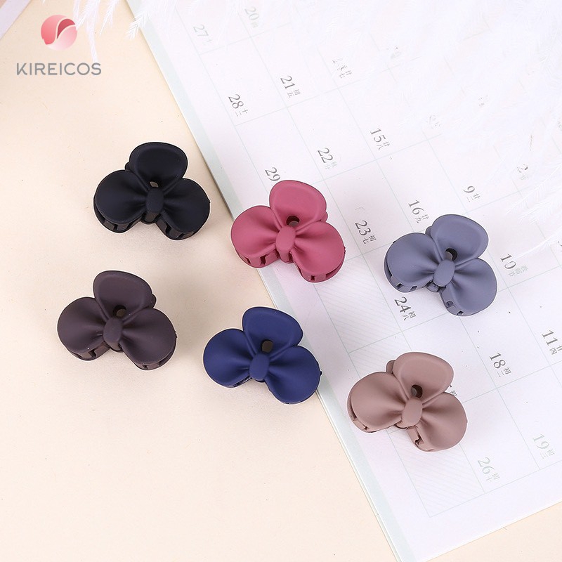 Set 6 kẹp gấp tóc nhỏ nhám hình nơ đủ màu no. 170