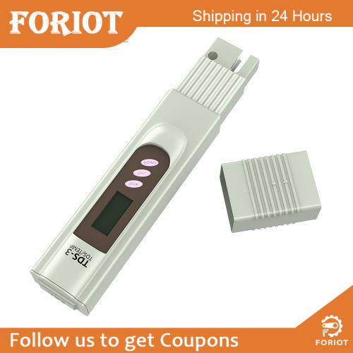 Foriot 1-9990ppm TDS-3/TEMP 3V water quality testing three-key with temperature pen water purifier test pen