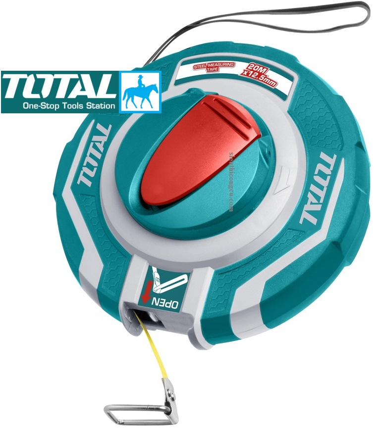 Thước dây làm bằng sợi thủy tinh 50 Mét x 12.5mm TOTAL TMTF12506 TMTF13506