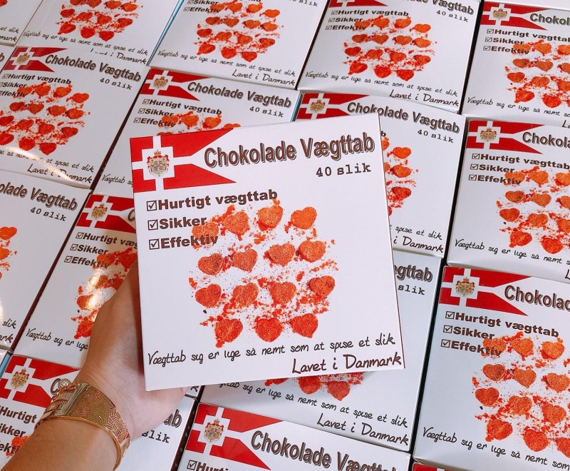 [LẺ 20 VIÊN ] Kẹo Socola Đan Mạch hộp 20 viên hộp màu trắng trái tim giảm cân tiêu mỡ [KÈM VIDEO] nhập khẩu