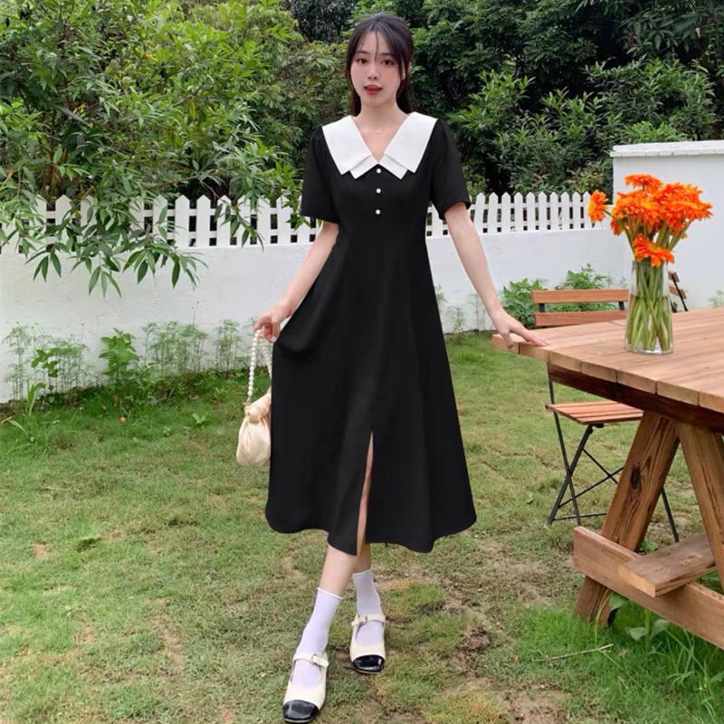 ĐẦM CỔ TRẮNG, NÚT NGỌC MS172
