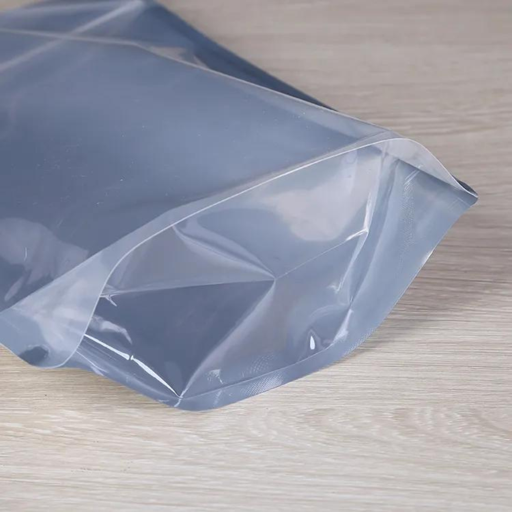 (HCM) 1Kg Túi Zip bạc - trong đáy đứng - Loại 2