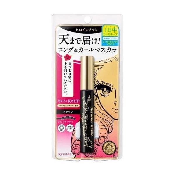 Chuốt Mi Mascara Kiss Me Make Long& Curl Water Strong Mega Black 6g