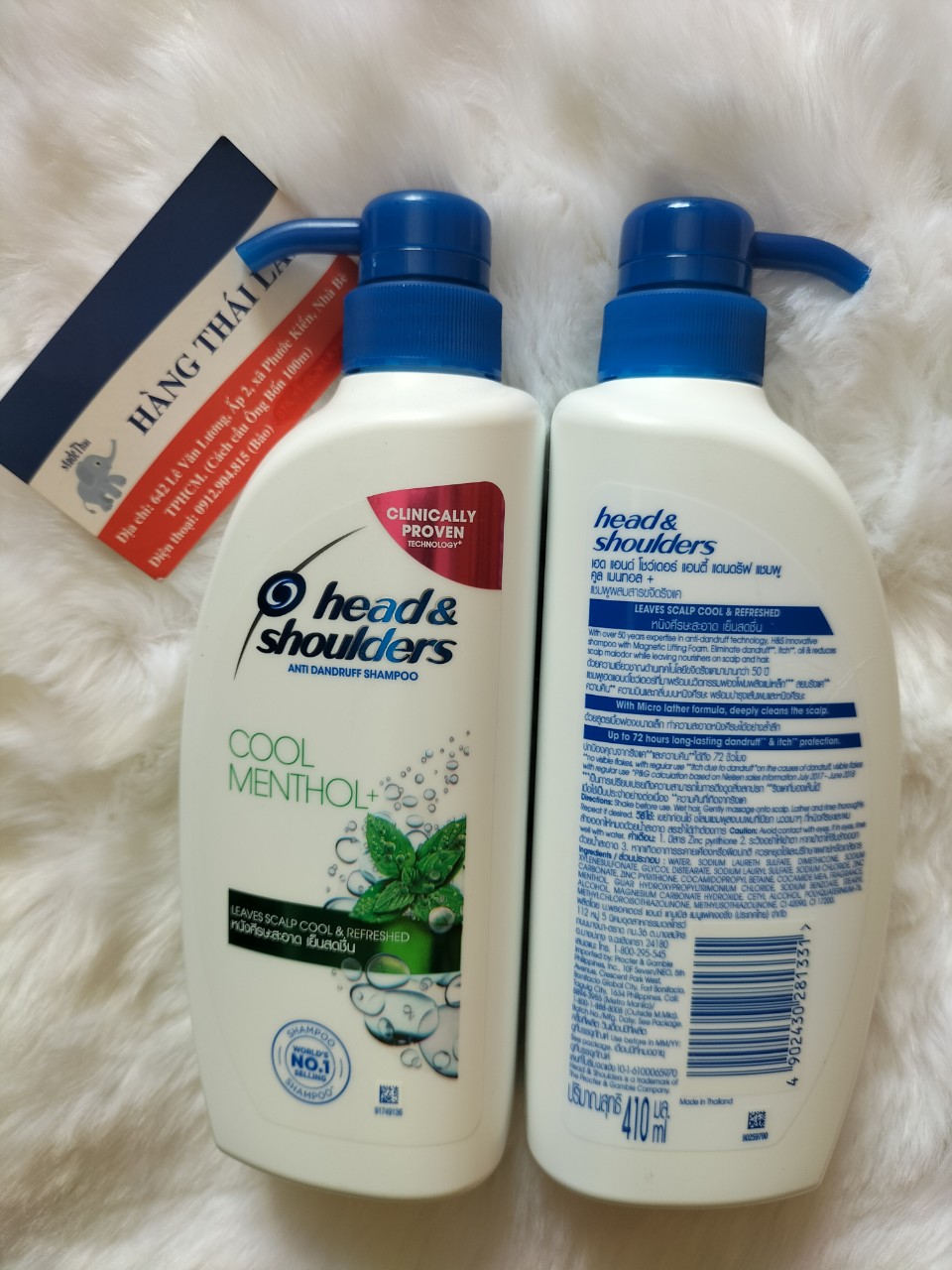 [Hcm]Combo of 2 Bottles of Thai Head & Shoulders Shampoo 370ml (Cool Mint)