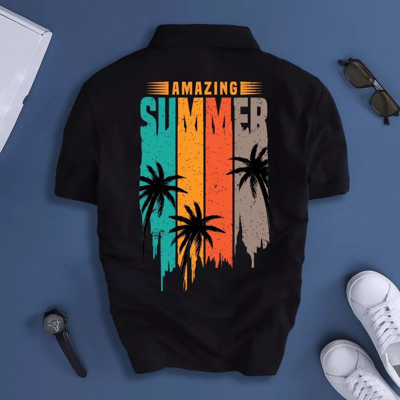 Áo thun cổ trụ cổ bâu polo SUMMER MỚI (VẢI DA CÁ) - AOTHUNSN