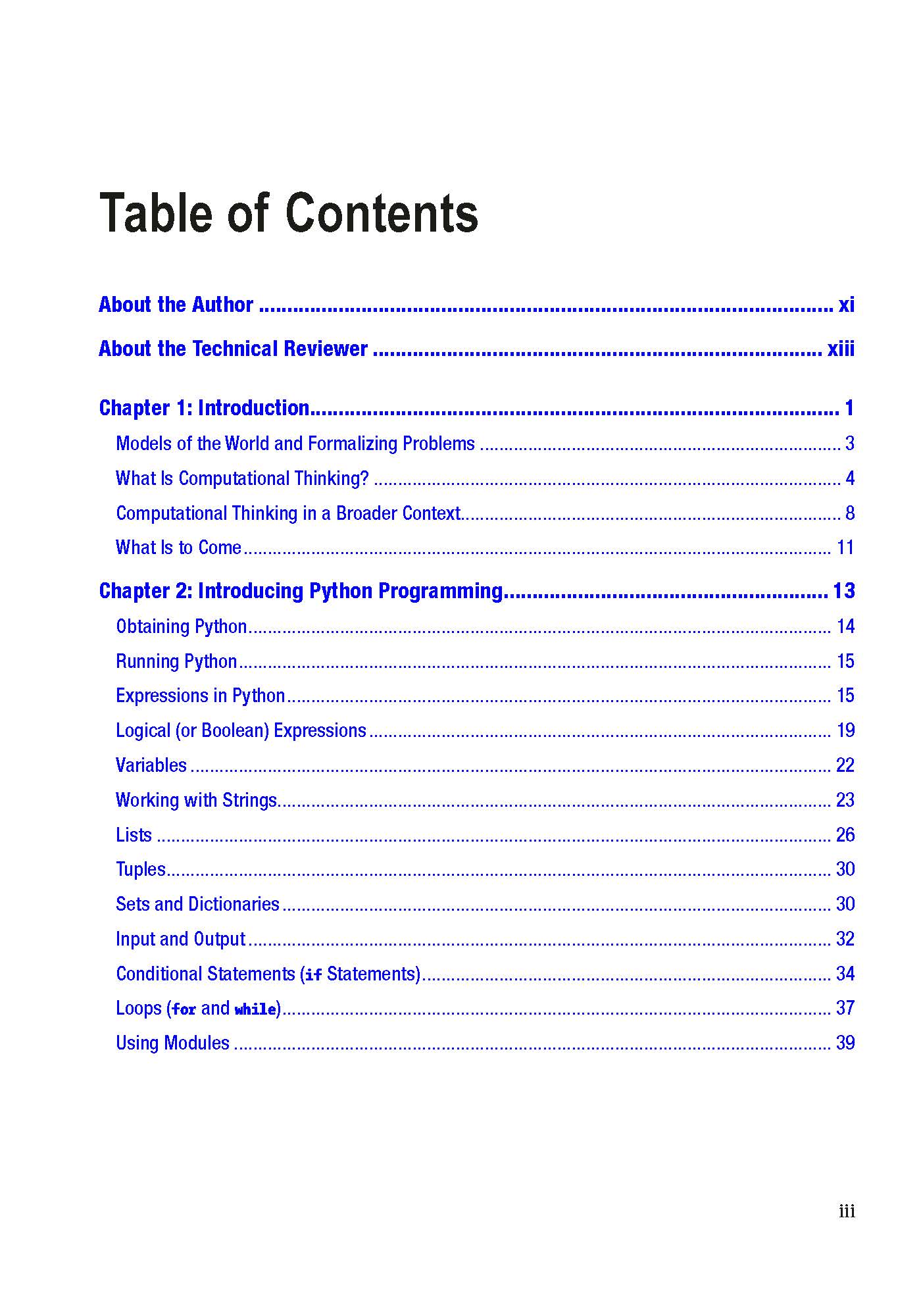 Introduction to Computational Thinking Problem Solving, Algorithms, Data Structures