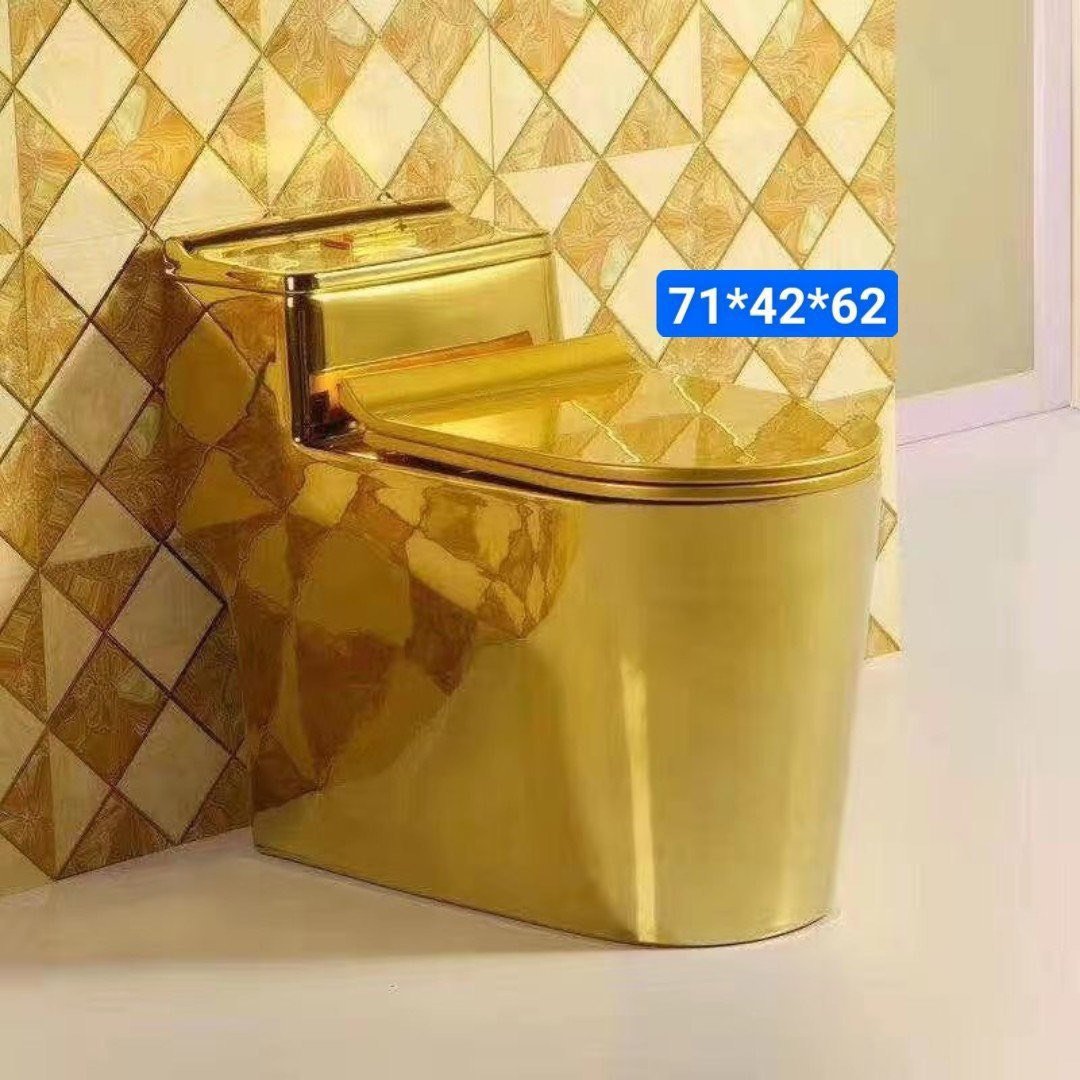 Groves gb 8660 gold-plated toilet and seat
