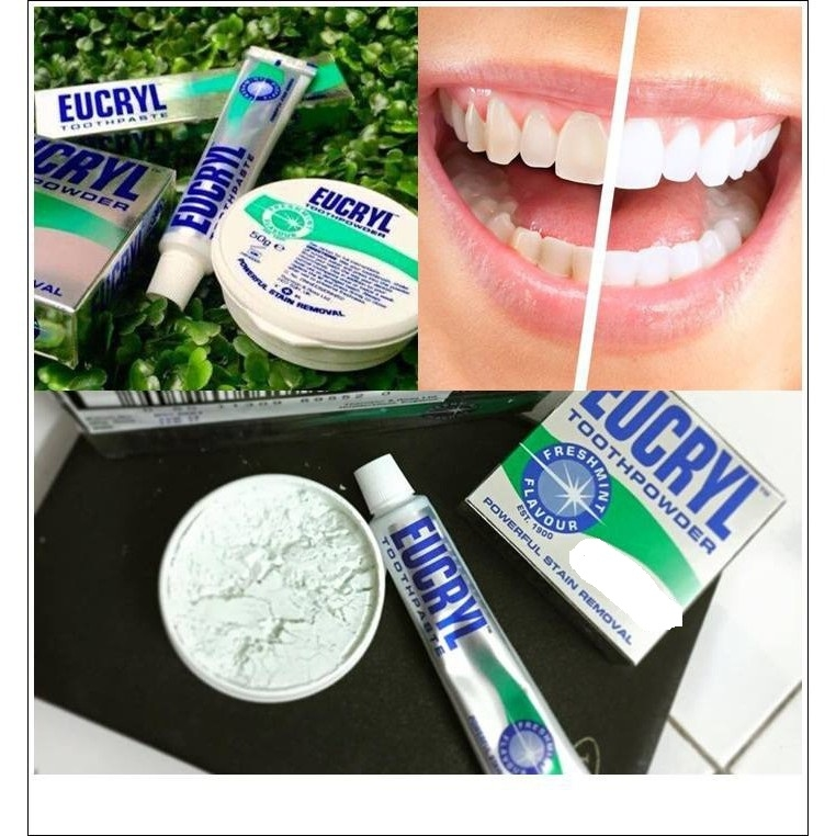 Kem Đánh Trắng Răng Eucryl Toothpaste Freshmint 62g