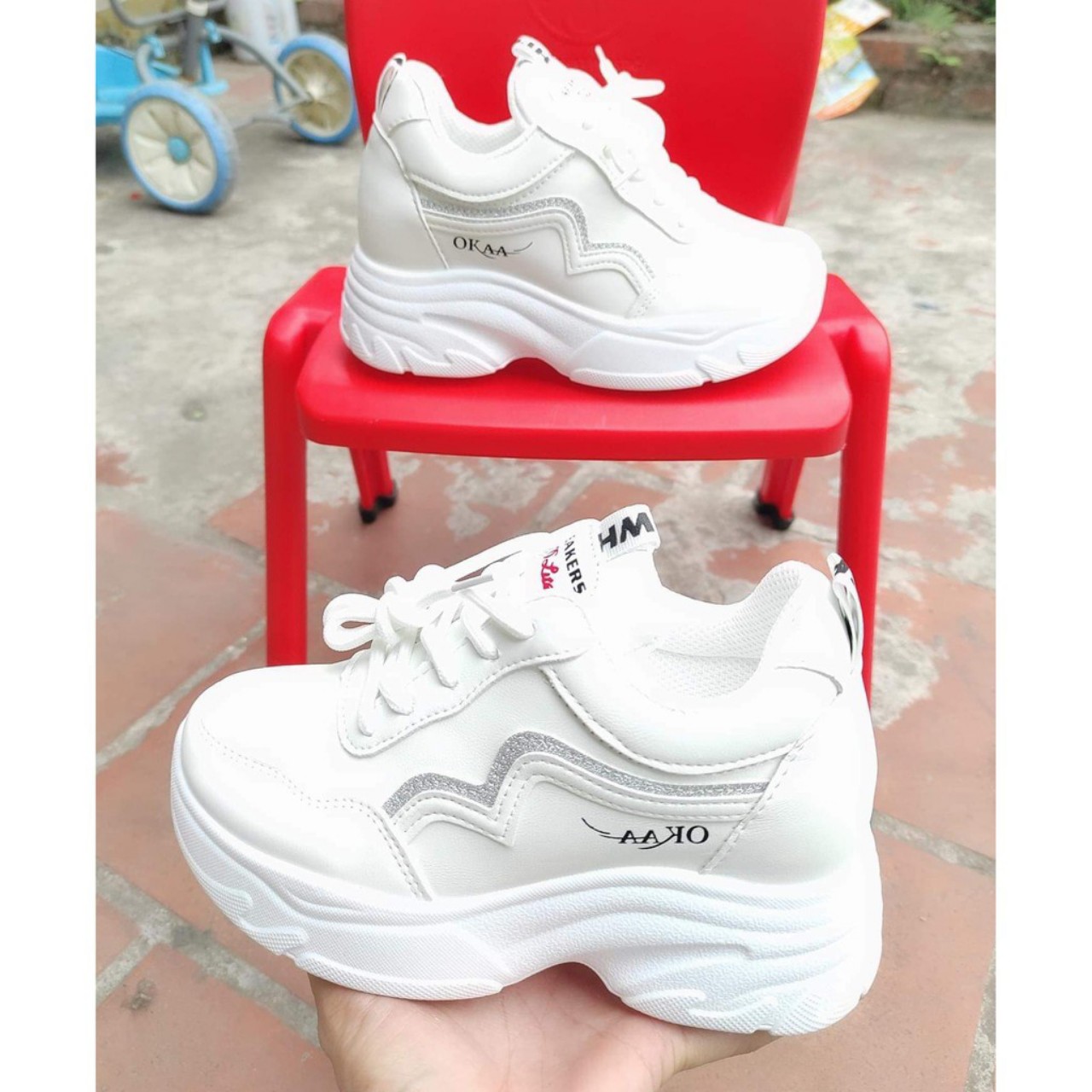 GIẦY THỂ THAO ĐỘN ĐẾ 7 PHÂN MÃ K.O