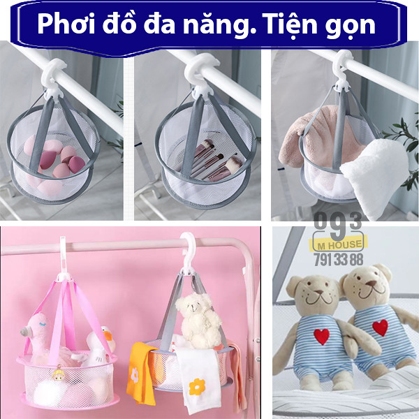 Tủ Lưới Phơi Đồ Gấp Gọn Giỏ Lưới Phơi Đồ Giá Phơi Đồ