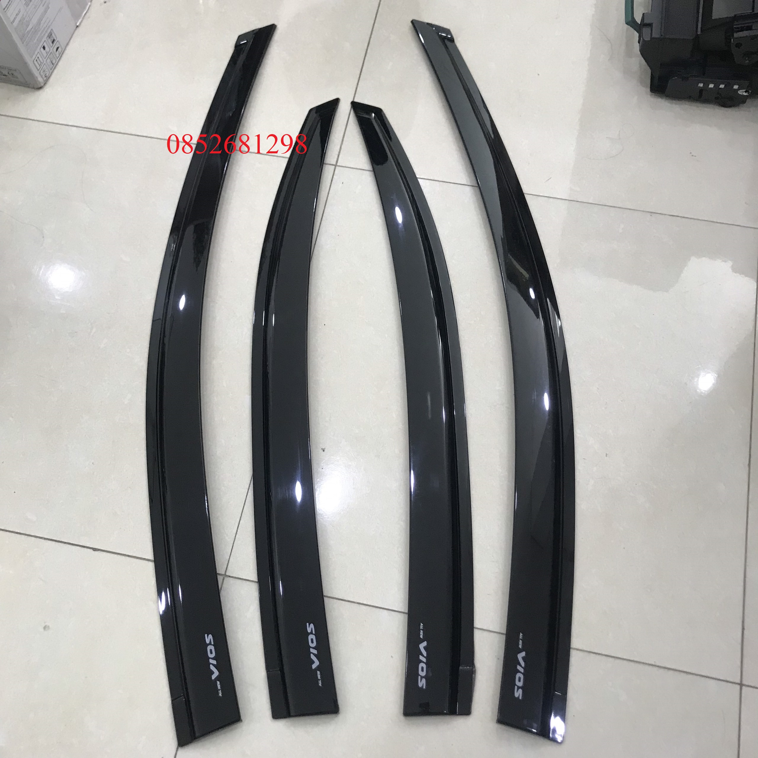 Bộ vè che mưa đen Thái cao cấp cho Vios form 2019,2020