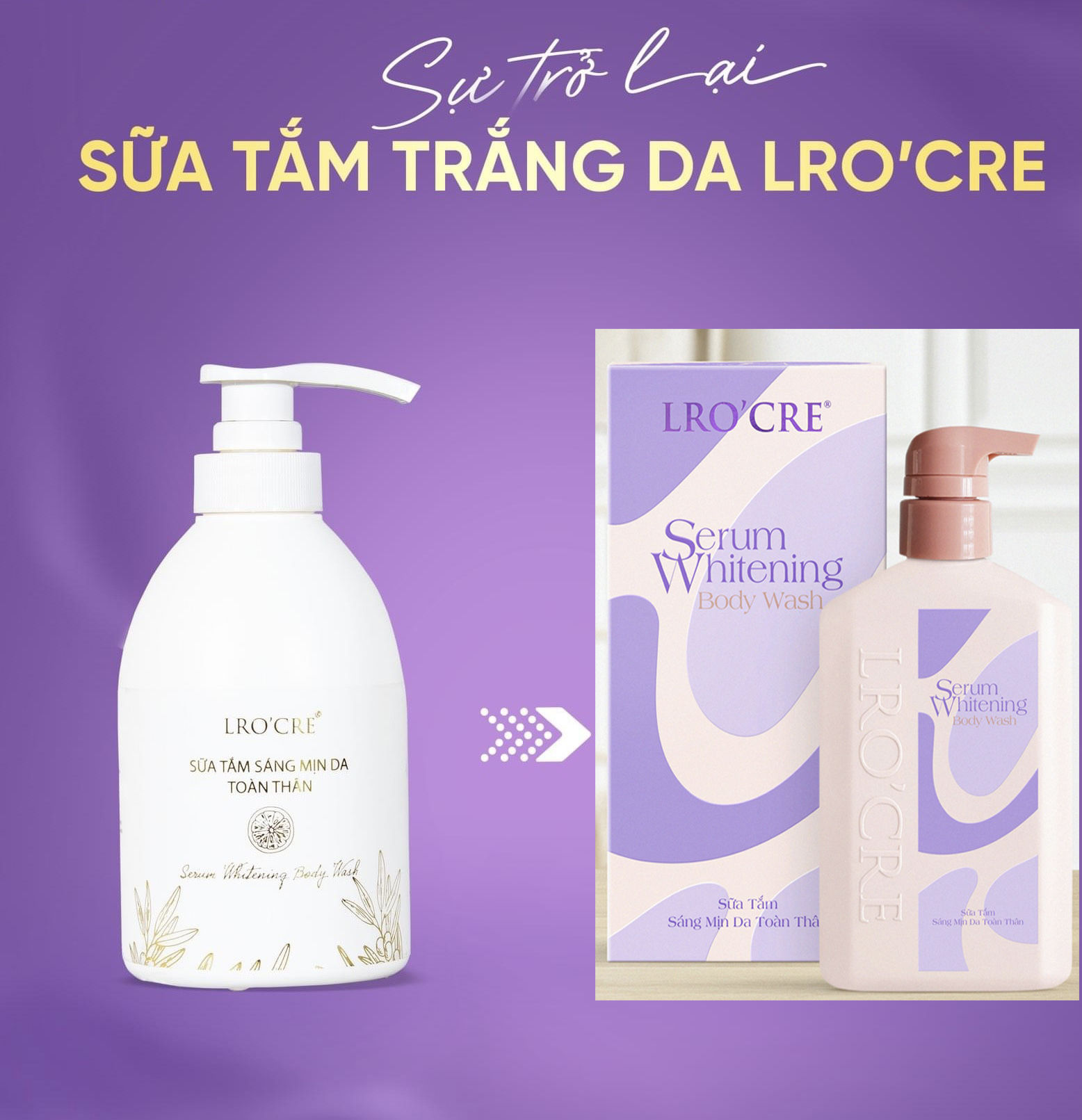 ] sữa tắm vip mới 2024 trắng da toàn thân vip lrocre