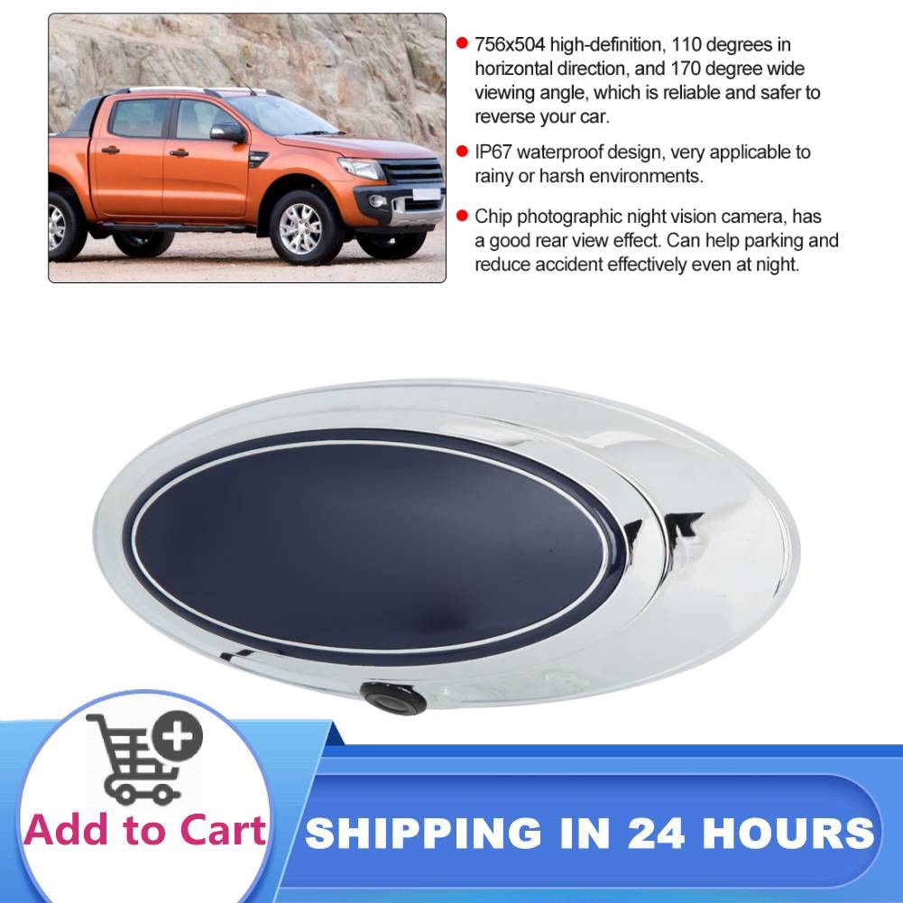 Car Waterproof Reversing Camera HD Rear View Reverse Parking Night Vision Camera Fits for FORD RANGER 12-19