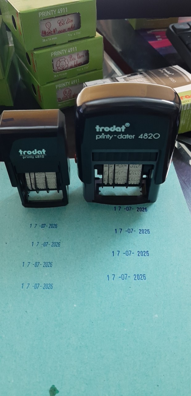 Dấu ngày tháng năm cao 4mm (Trodat 4820)