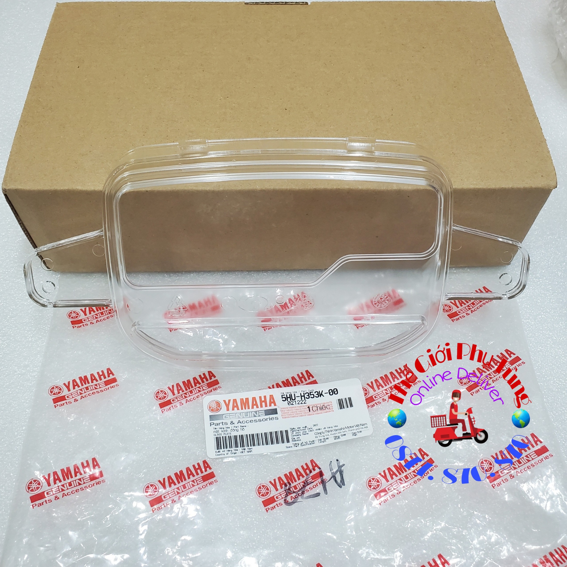 Mica - mặt kính đồng hồ sirius đời đầu zin yamha vn - 5hu-h353k-00