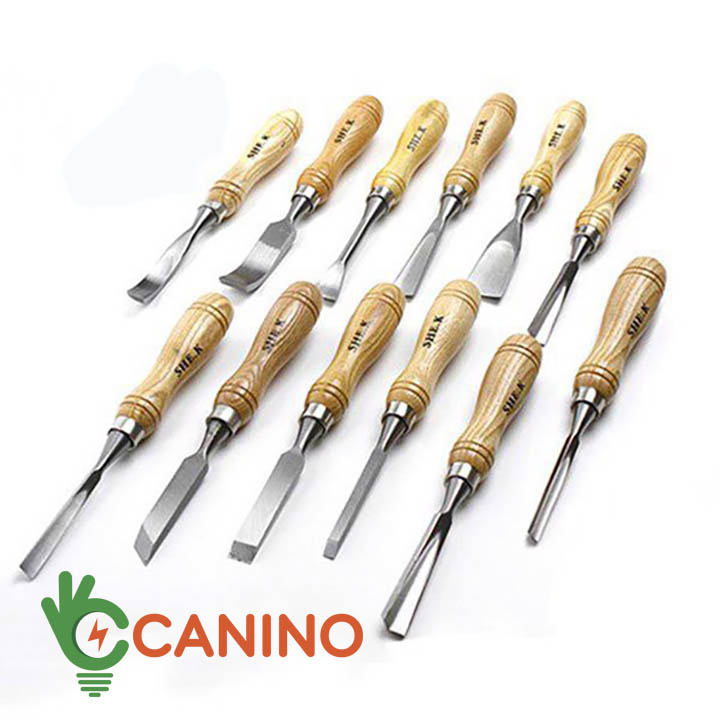 Bộ 12 cây đục, tiện gỗ cao cấp bản lớn