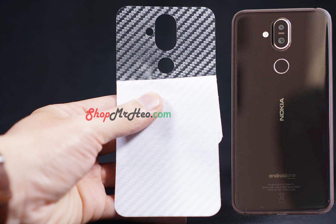 Bộ 3 Skin Dán Mặt Lưng Vân 3D Nokia 8.1 - Nokia X7