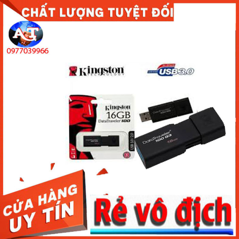 Bảng giá USB 3.0 32GB VÀ 16GB Kingston DataTraveler 100 G3 (Đen) Phong Vũ