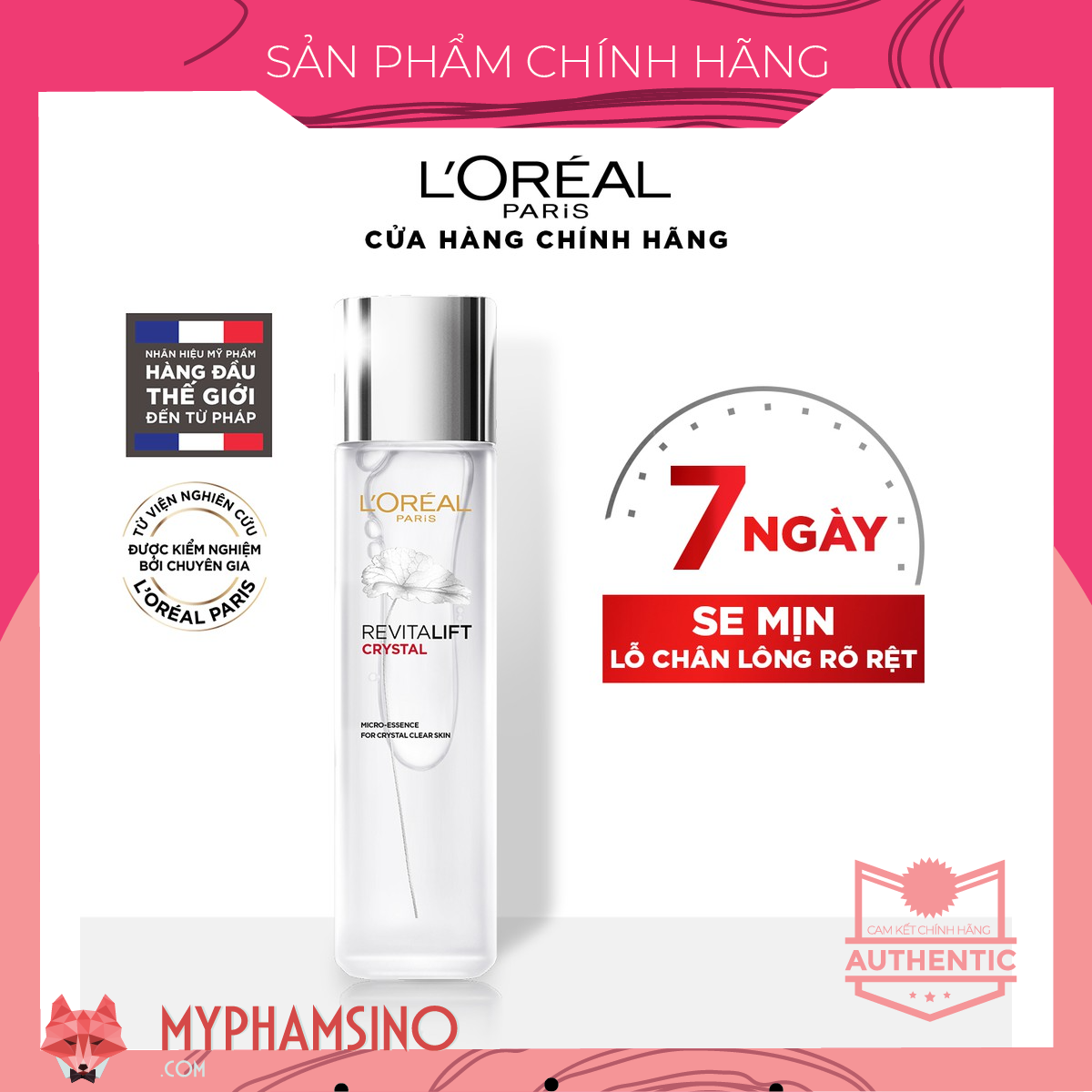 [CHÍNH HÃNG] Dưỡng Chất Căng Mướt Da L'Oreal Paris Crystal Micro Essence