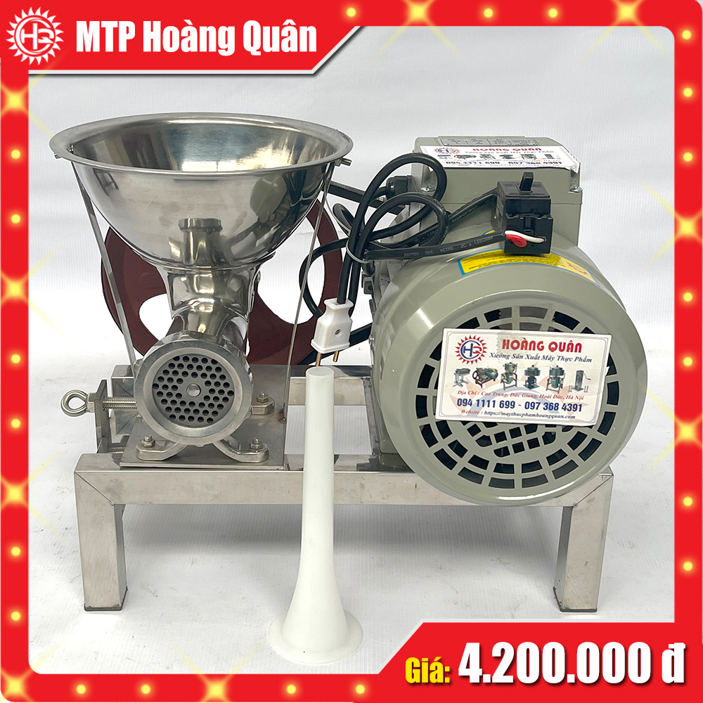 Máy đùn thịt, đùn xương 1.1kw - cối inox 12