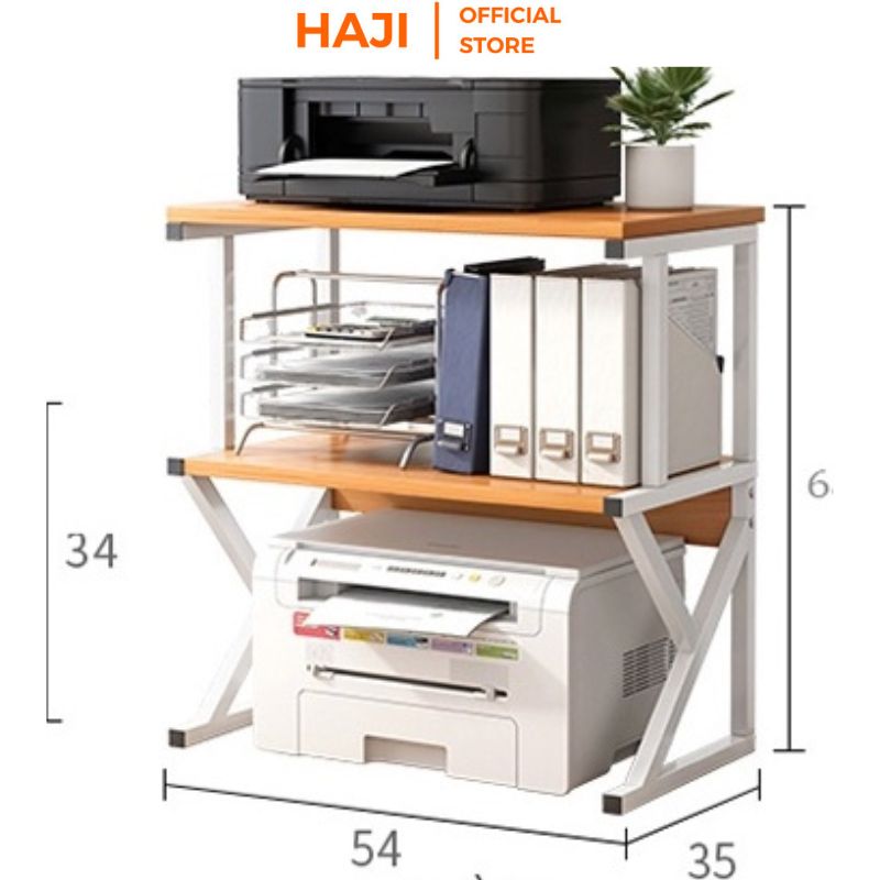 Kệ máy in để tài liệu văn phòng tiện lợi, Kệ đa năng HAJI khung sắt chống gỉ chịu lực tốt kiểu dáng hiện đại nhỏ gọn