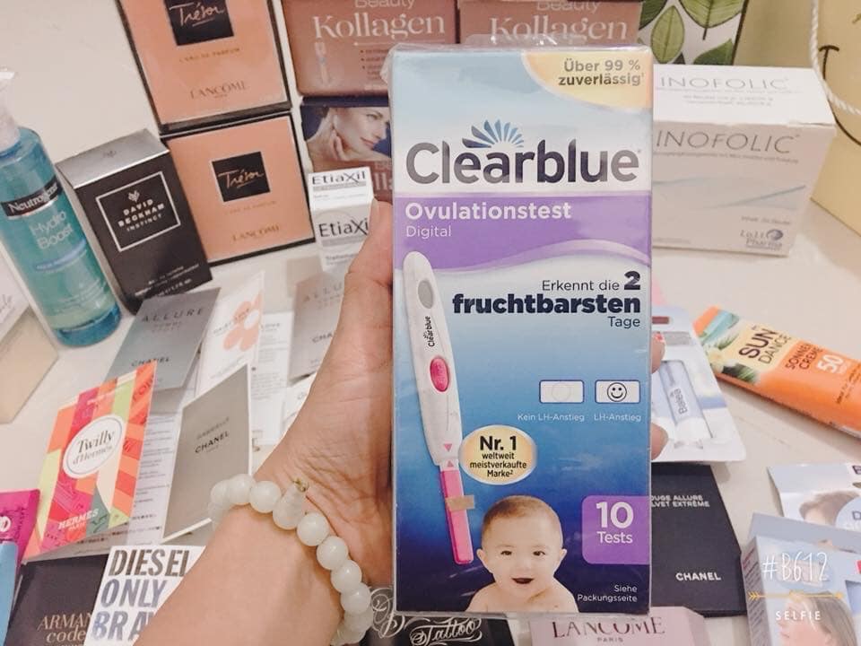Que thử rụng trứng Clearblue ovulation test 2 most 10 test