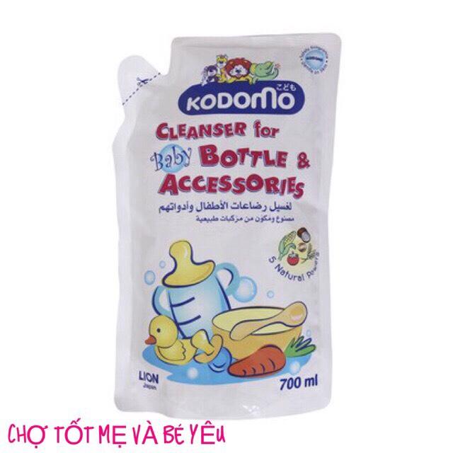 [HCM]NƯỚC RỬA BÌNH SỮA KODOMO  700ML DẠNG TÚI