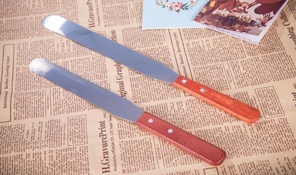 DAO CHÀ LÁNG BÁNH KEM INOX CÁN GỖ