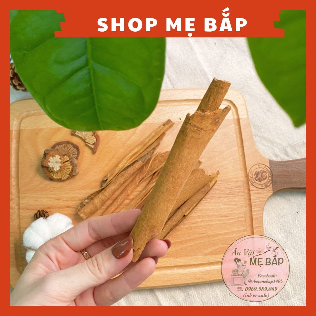 Quế ống 100gram - vỏ quế cinnamon sticks - shop mẹ bắp
