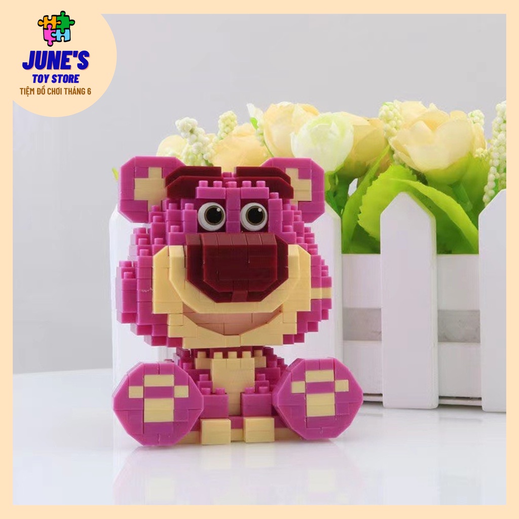 Mô hình lắp ráp lego lắp ráp - gấu dâu - gấu losto - hcm