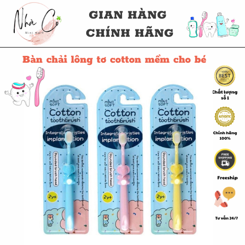 Bàn chải lông tơ cotton siêu mềm cho bé