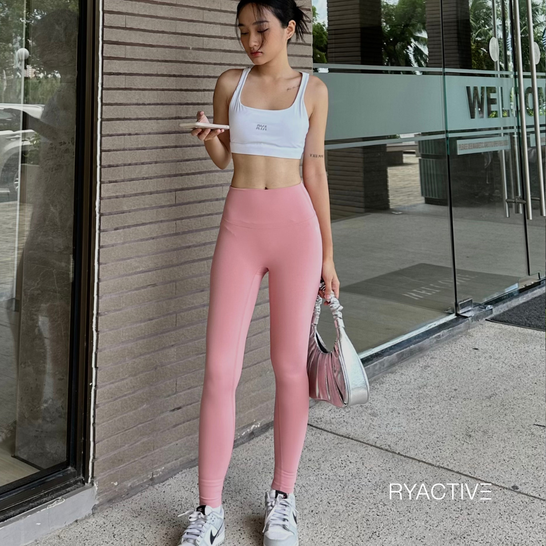 Quần legging thể thao dáng dài RYACTIVE - RYA Legging Candy Pink