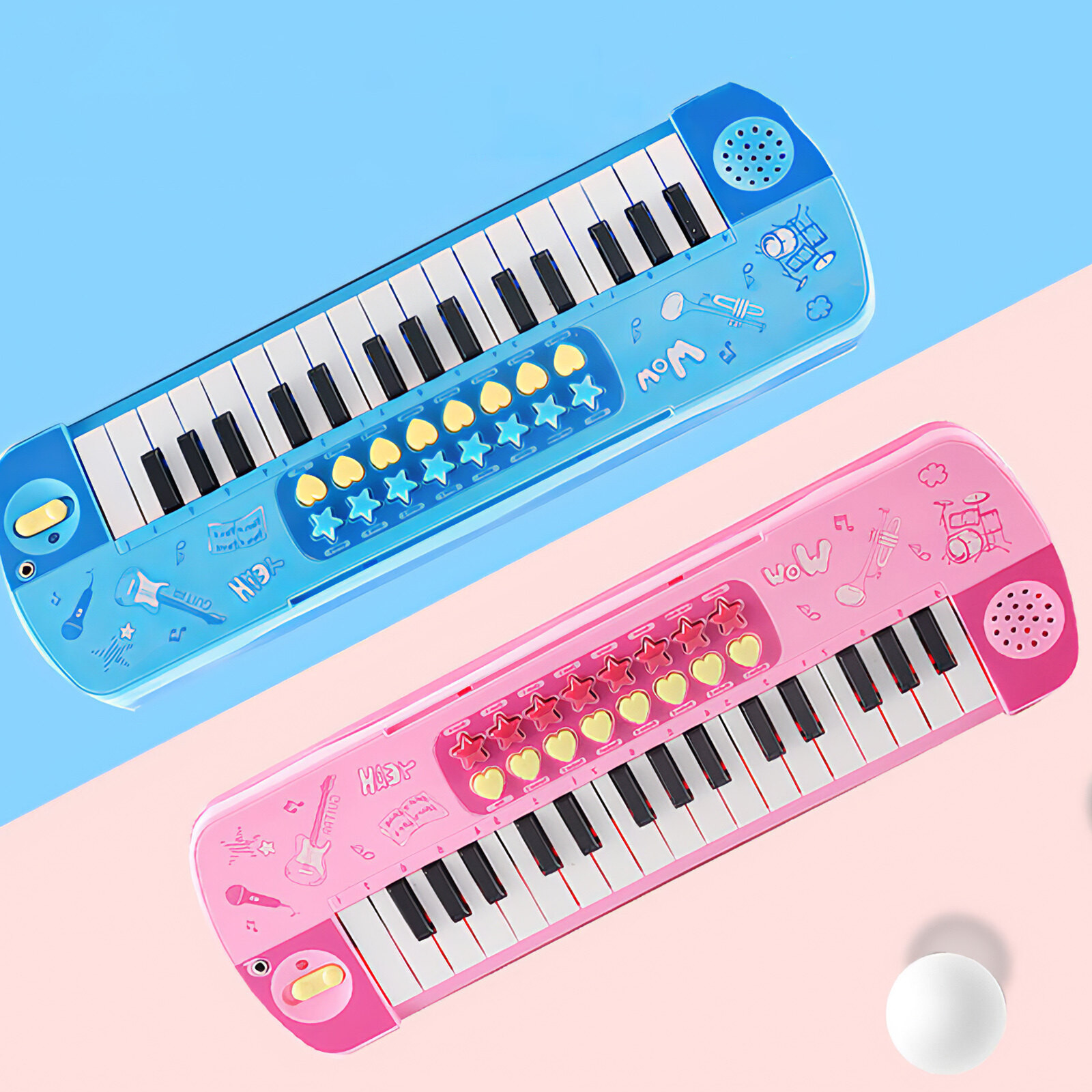 Đồ Chơi Đàn Piano Cho Bé Có Đèn Nhạc Và Micro  Chuẩn Âm