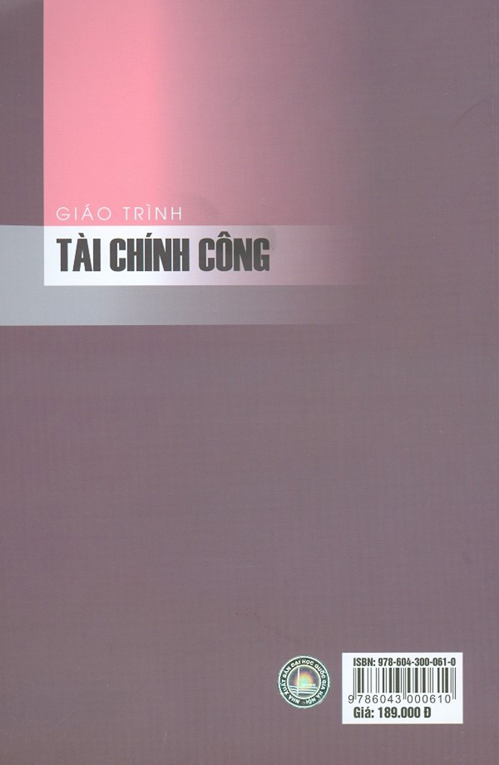 Giáo Trình Tài Chính Công