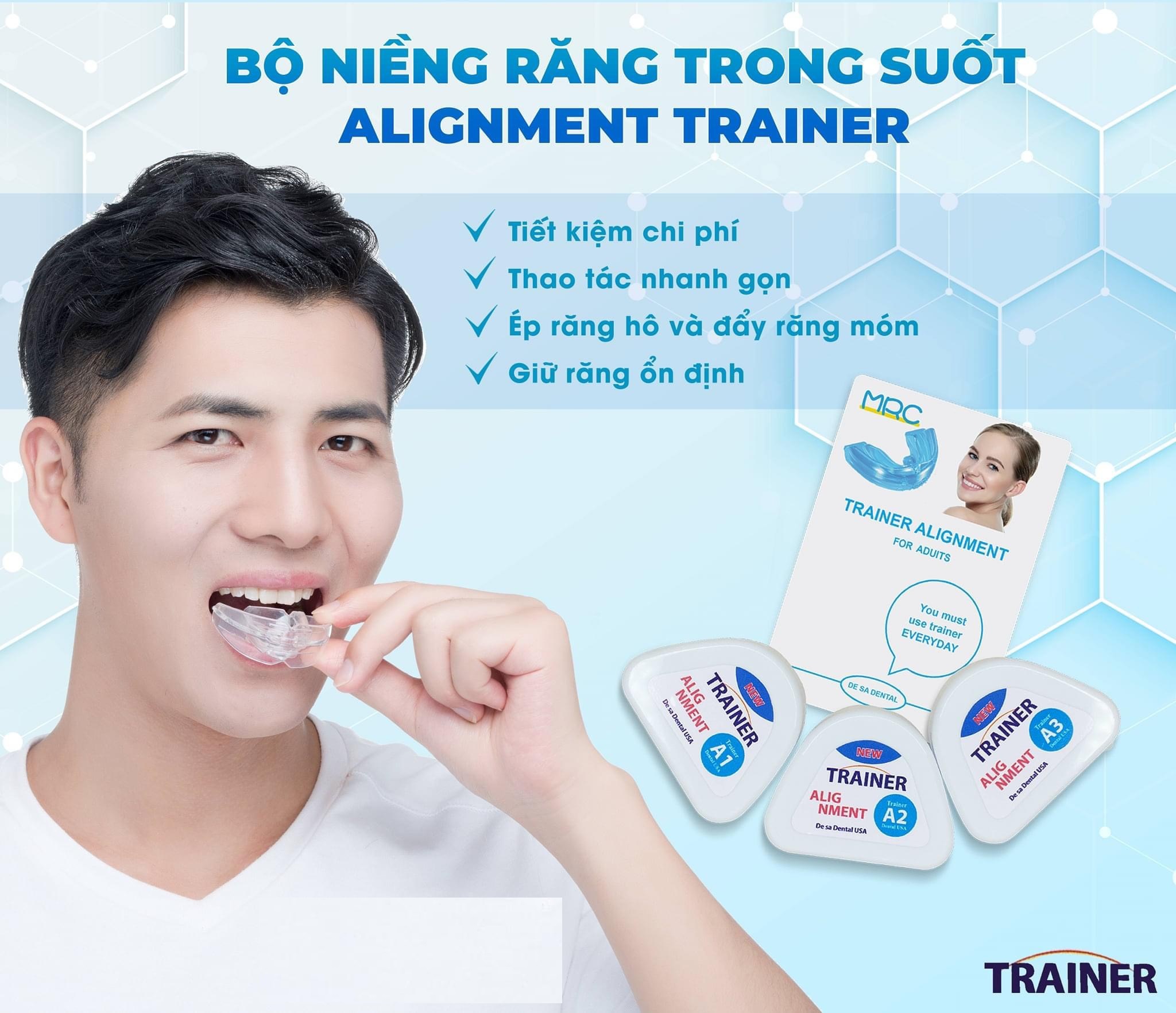 [HCM]Dụng cụ niềng răng trong suốt tại nhà Trainer COMBO [A1+A2+A3]