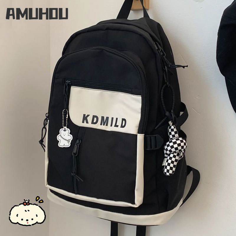 WOMA New lady bag simple college backpack high school students backpack large capacity backpack