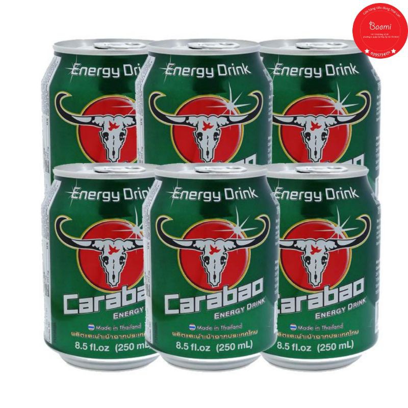 Nước Tăng Lực Carabao 250ml Thái Lan (thùng 24 lon)