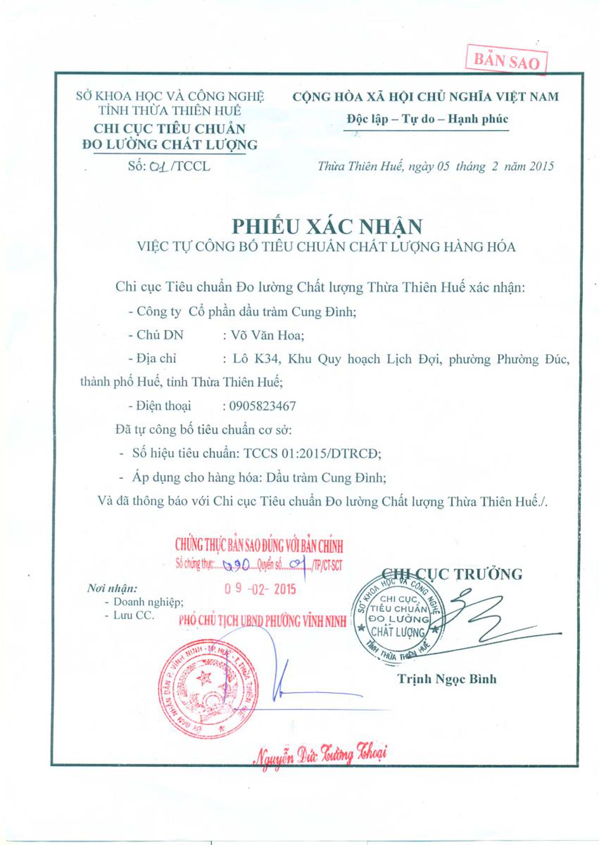 Dầu tràm Cung Đình Gold 50ml