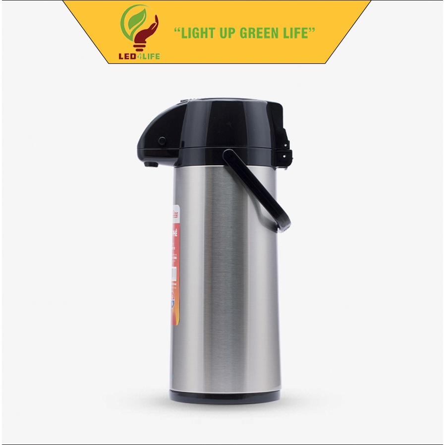 Phích nước Rạng Đông 1 lít 2 lít 2,5 lít, Inox cao cấp, bình thuỷ cần bơm pha cafe, Model RD 2545 ST1.E