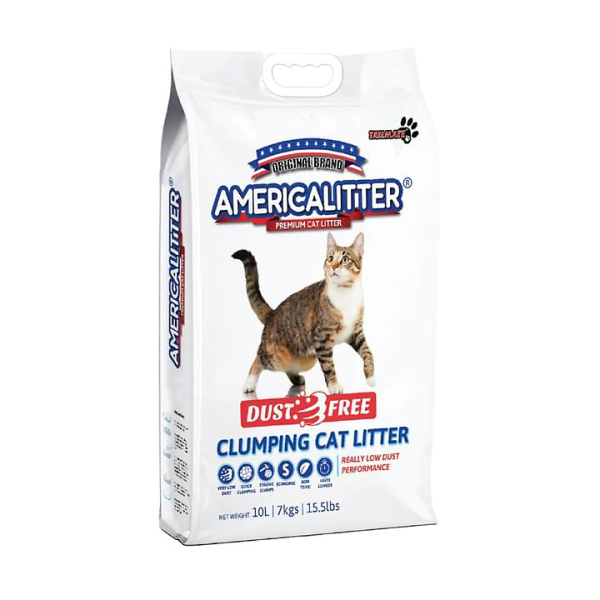 Cát đất sét vệ sinh cho mèo - America Litter 10L