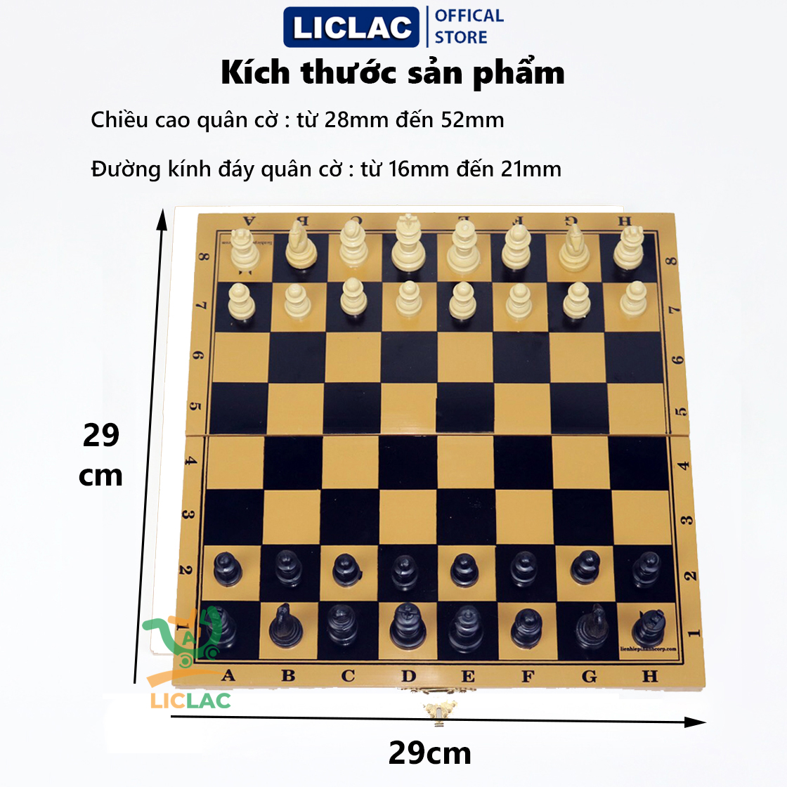 Coalition chess set (large size) includes chessboard and chess pieces, children's toy basegame Vietnam, educational toy for children to develop thinking-Limac