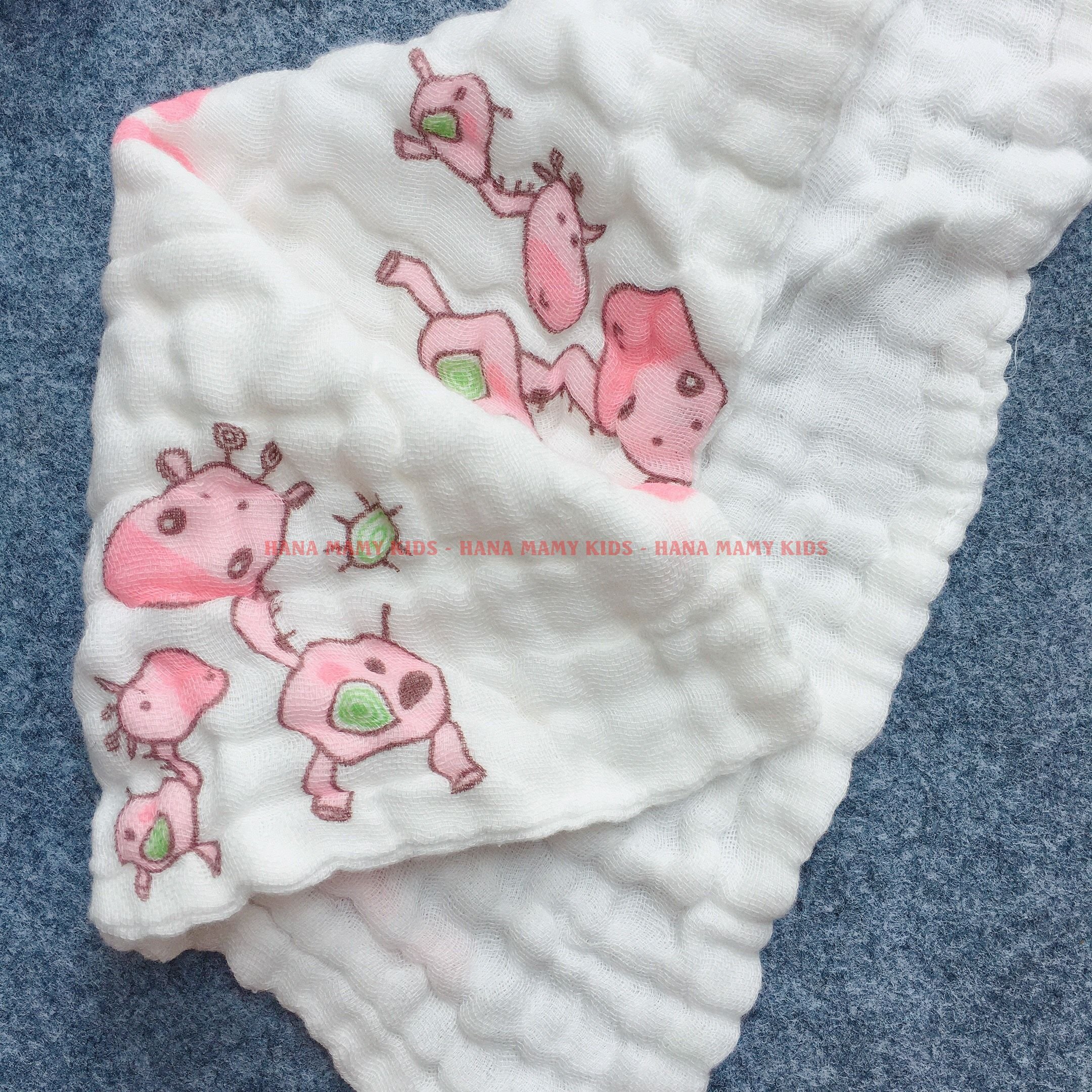 SET 5 KHĂN SỮA SỢI TRE TRONG TÚI ZIP CHO BÉ