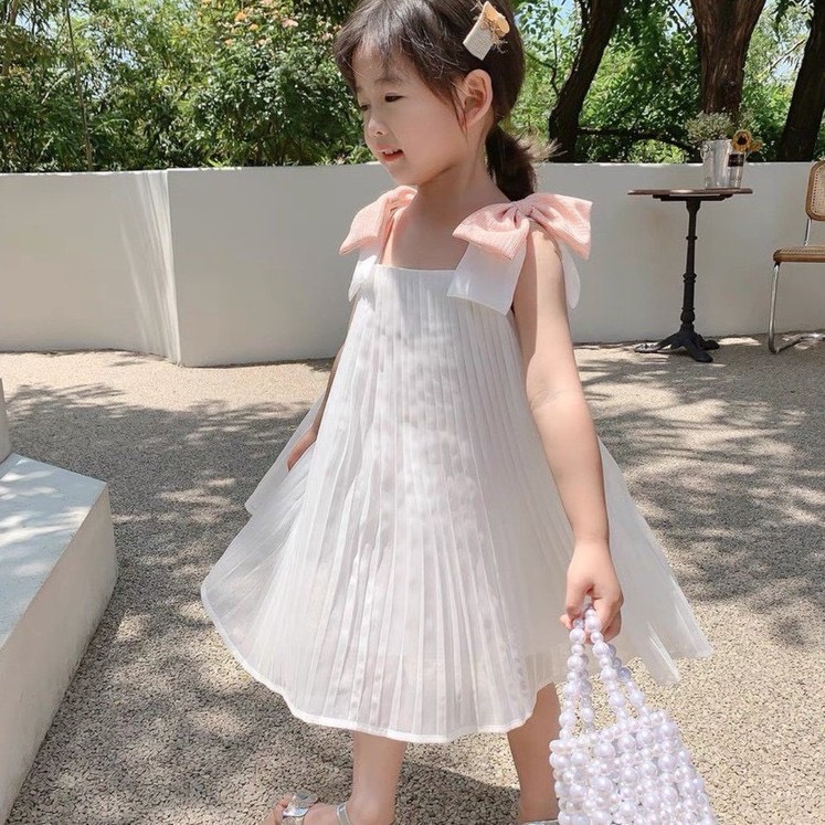 Váy xếp li 2 lớp cho bé gái