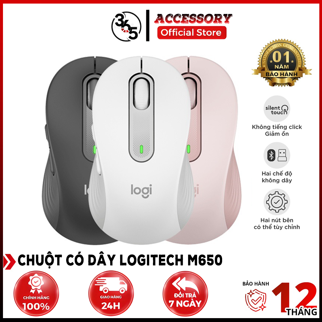 Chuột Bluetooth Logitech M590 Chuột không dây Cao Cấp Yên tĩnh Đa thiết bị