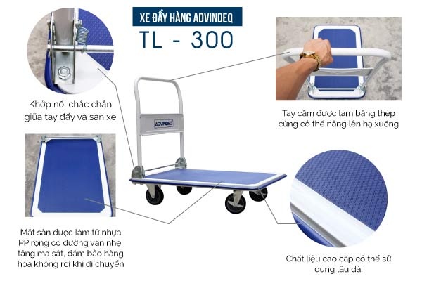 Xe đẩy hàng ADVINDEQ TL-300 (Tải trọng 300-350kg)