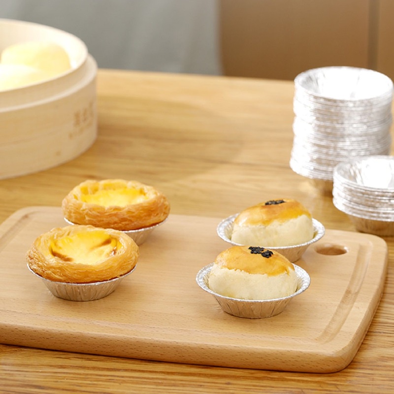 [ HÀNG TỐT - BAO CHẤT LƯỢNG ] SET 100 Đế Giấy Bạc Lót Bánh Tart Trứng - Khuôn Giấy Bạc Nướng Bánh