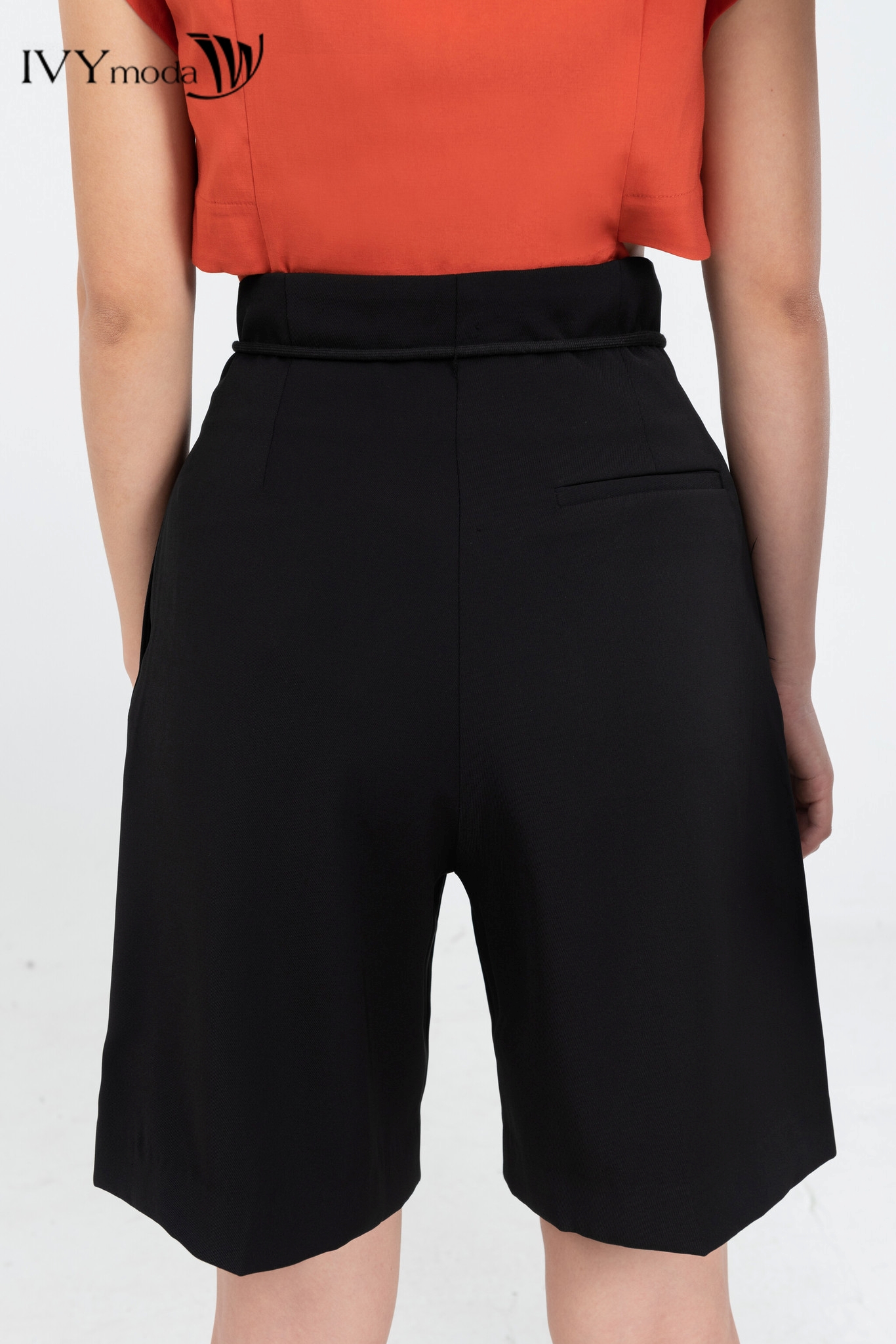 [SINH NHẬT SALE XỊN | VOUCHER GIẢM 100K - MUA 3 GIẢM THÊM 10%] Quần lửng ống đứng phối đai IVY moda MS 20B9454