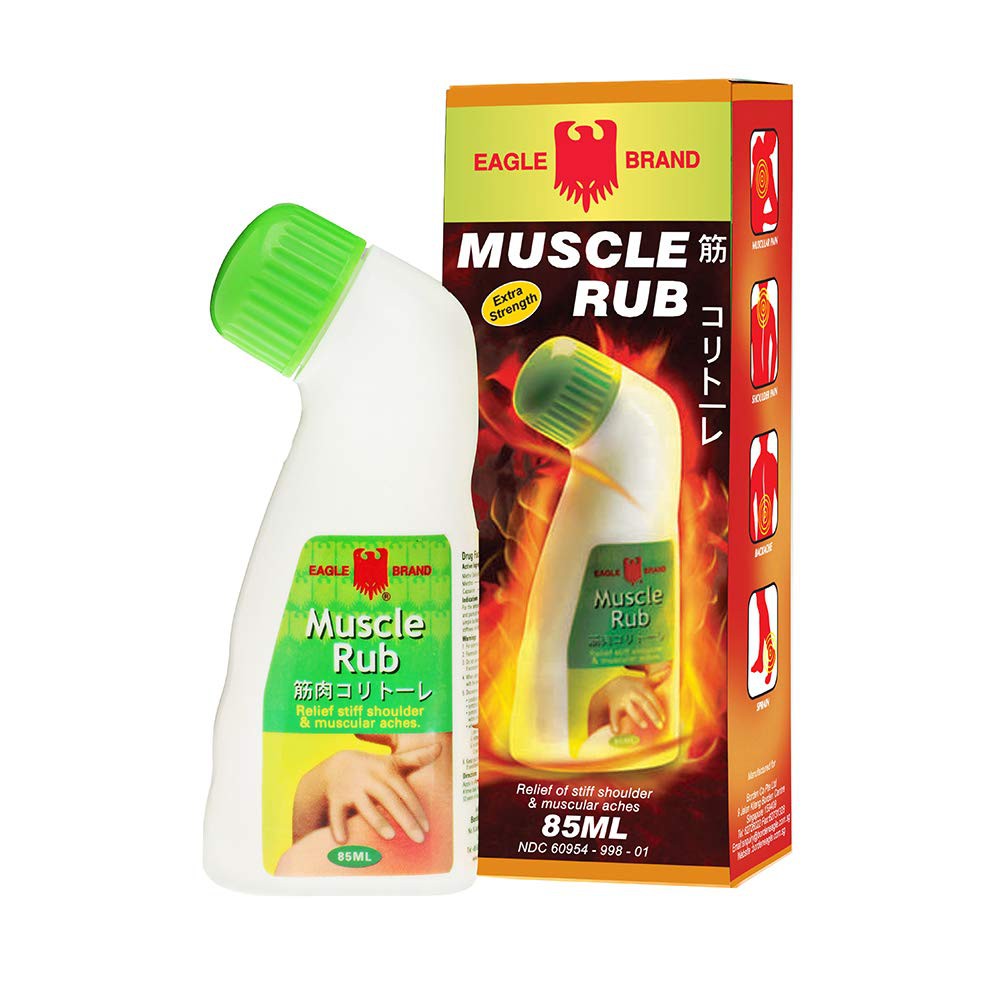 Dầu xoa bóp Eagle Brand Muscle Rub 85ml (Chai lăn) (Singapore)