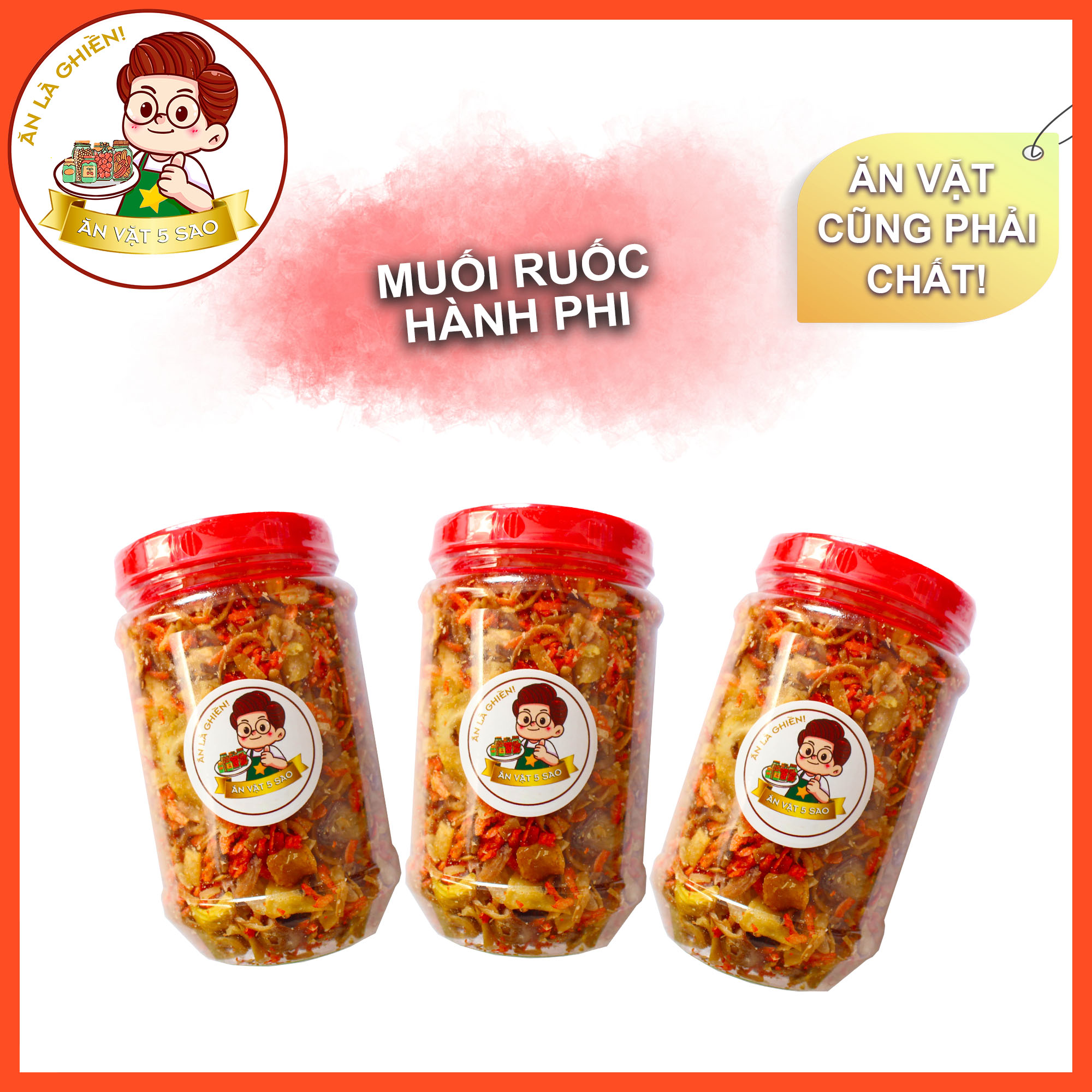 Muối ruốc hành phi 200gr - Ăn vặt năm sao